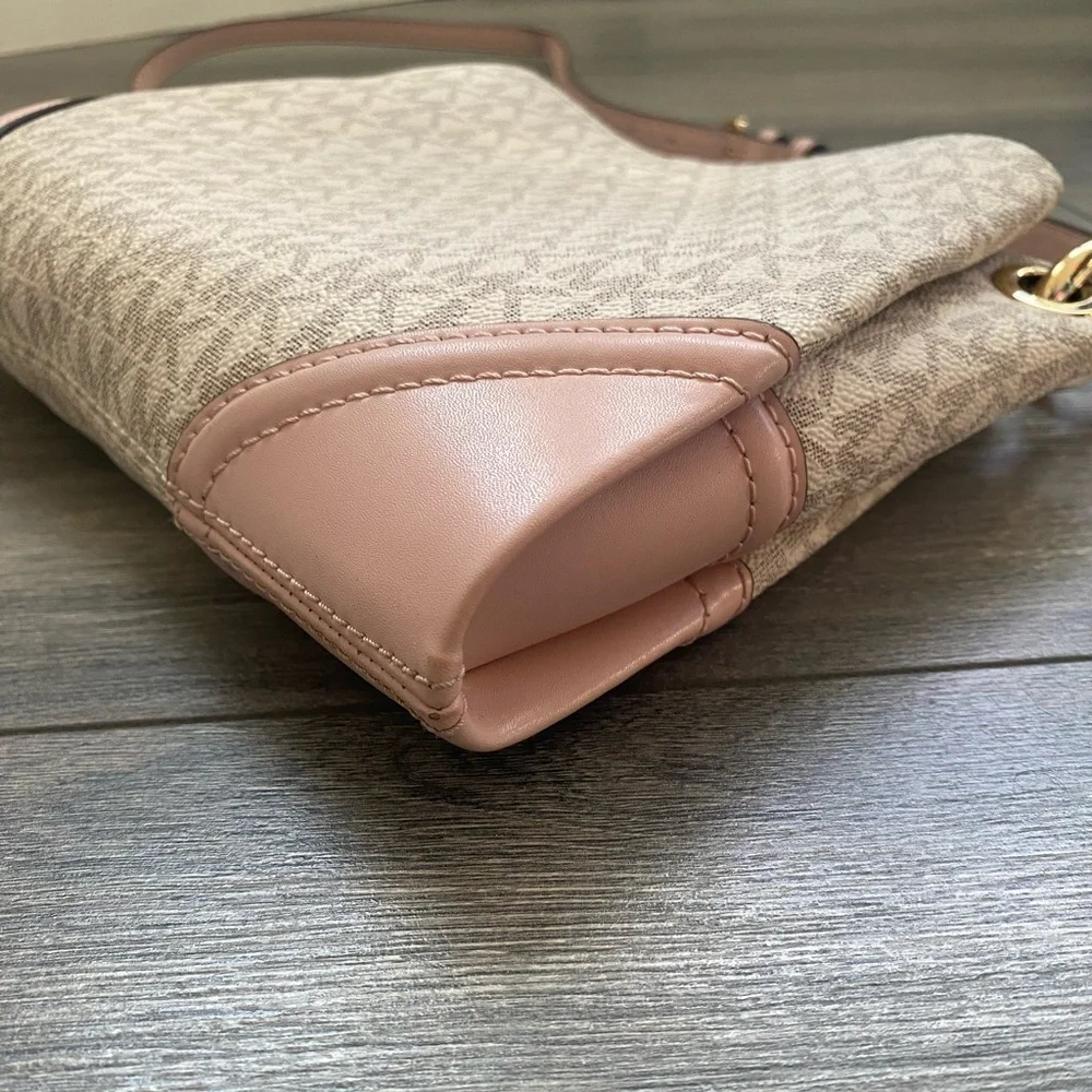 Michael Kors Pink and Cream Crossbody Bag